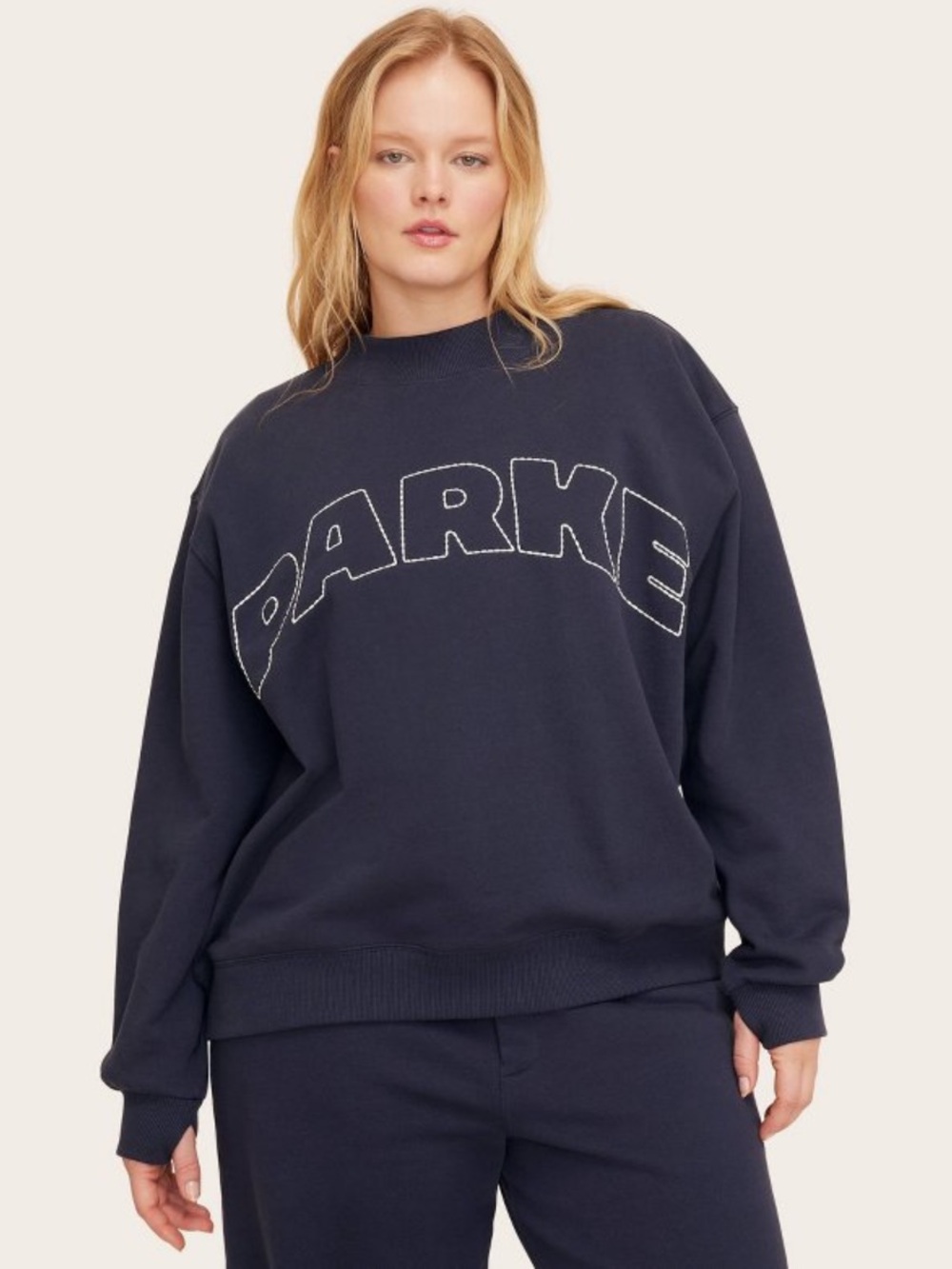 Parke x Target Women’s Navy Blue Mockneck Pullover Sweatshirt Size XXS/XS